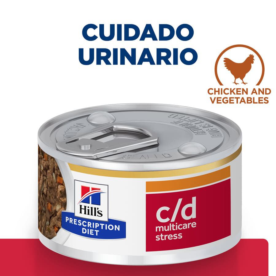 82 g Hill&rsquo;s Urinary Stress Guisado de Frango com Vegetais para gatos, , large Imagem n&uacute;mero 2